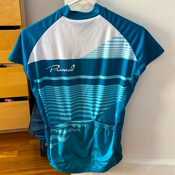 Blue and White Women’s Primal Cycling Jersey - Picture 2 of 5